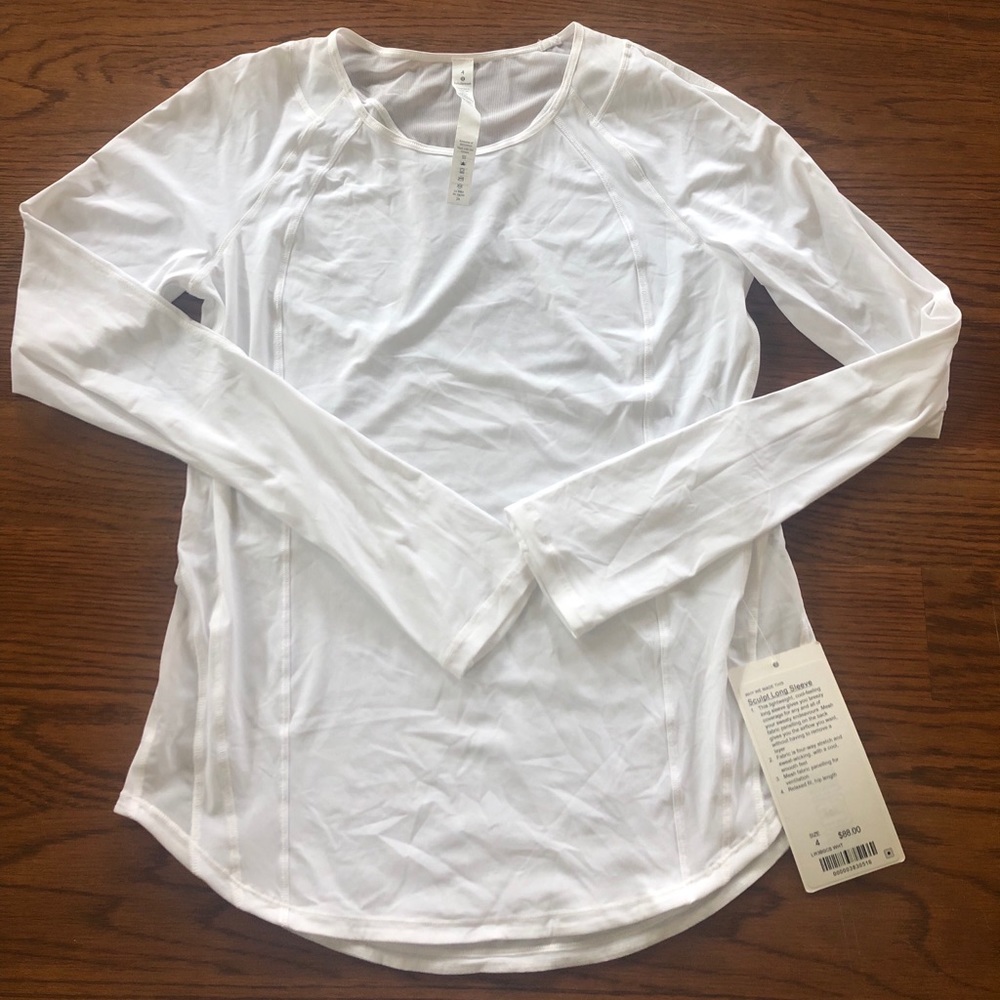 Lululemon White Sculpt Long Sleeve